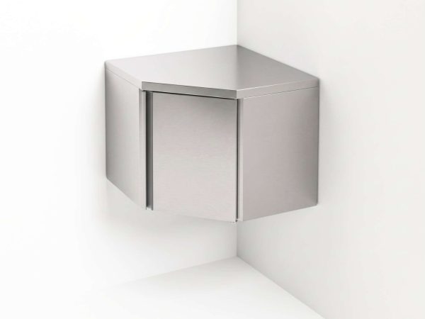 Meuble mural d'angle à bords droits inox cuisine pro Sofinor