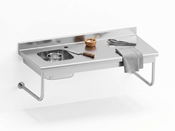 Table du chef à bord rayonné suspendue